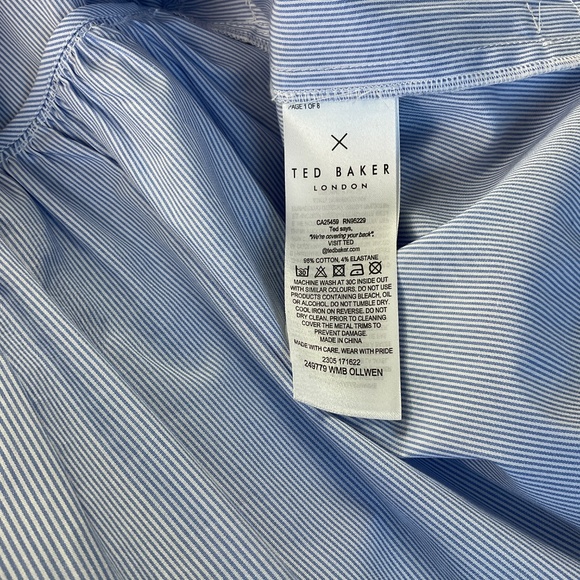 Ted Baker London Striped Peplum Top NWT - Picture 8 of 9
